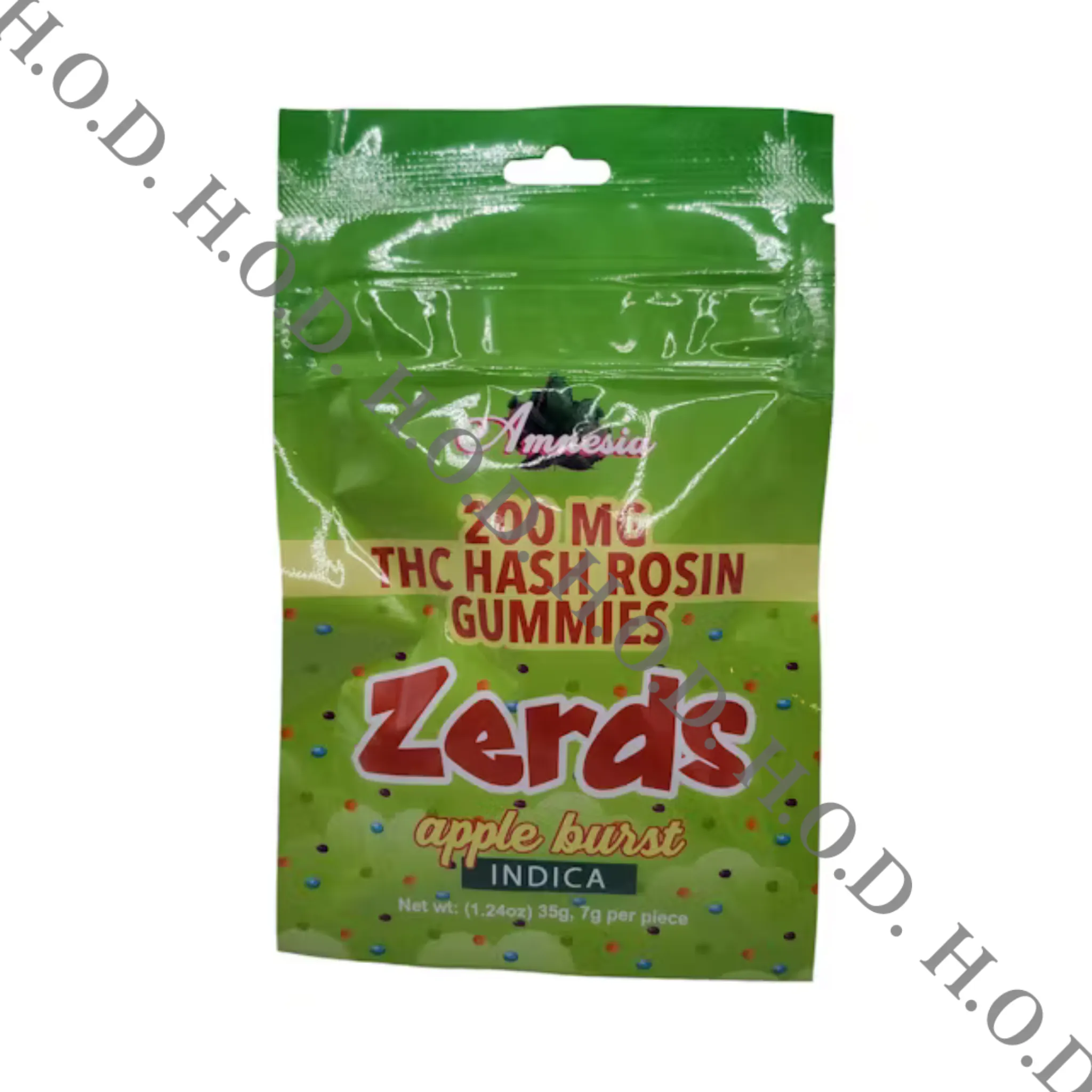 Amnesia Zerds Apple Burst Hash Rosin Gummies 200mg | House of Dank