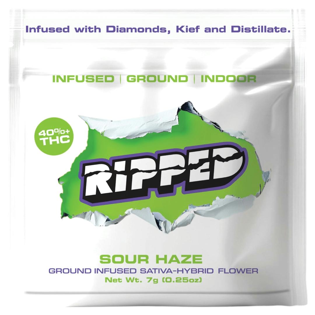 Ripped | Sour Haze | Hash Infused Ground Flower | 7g