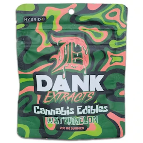 Dank - 200mg Gummies (4x50mg) - Watermelon