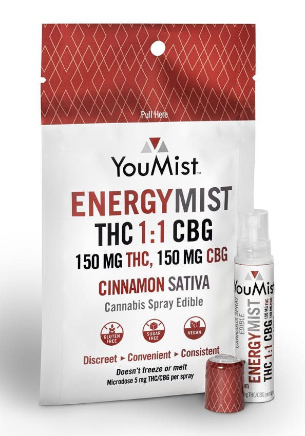 YouMist | Cannabis Spray - Energy Mist - 150mg THC: 150mg CBG