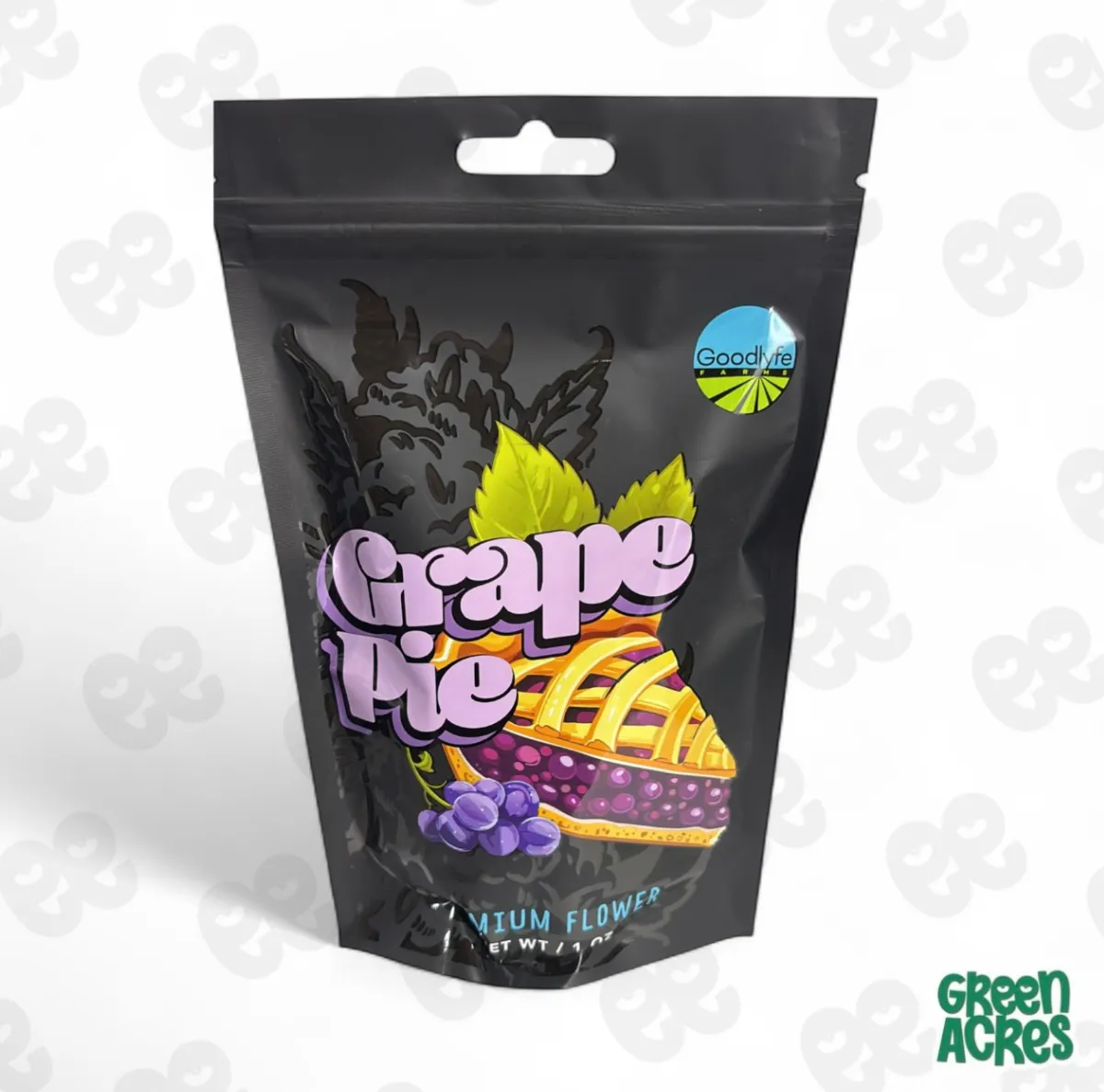 Goodlyfe: Grape Pie 28G Prepackaged Flower | Green Acres