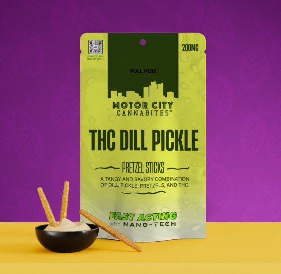 Product: Dill Pickle Pretzels | 200mg | Motor City Cannabites