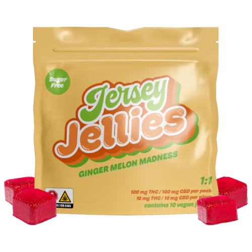 Ginger Melon Madness – 10pk/100mg (1:1 CBD:THC) 10mg THC each-active