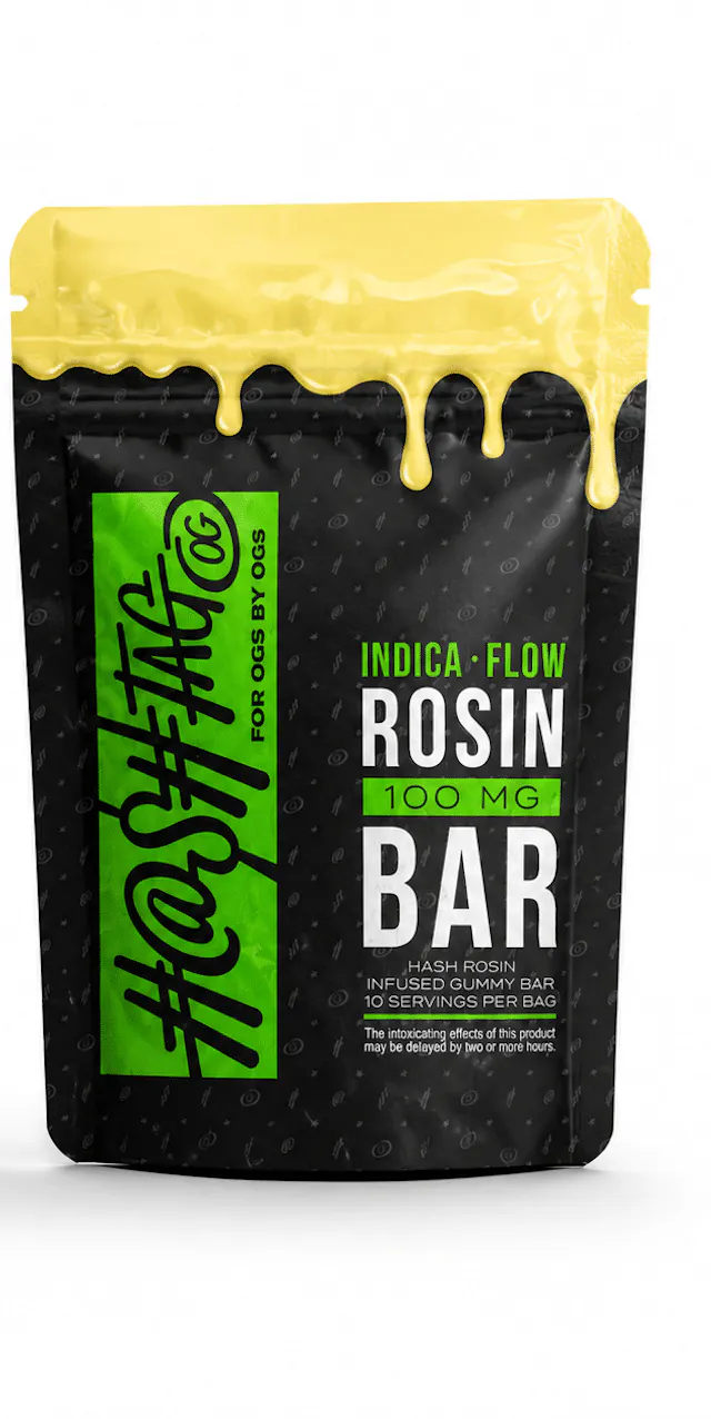 Hashtag OG Hash Rosin Gummy Bar Strawberry Lavender 100mg (indica, gummies, 2.8g)