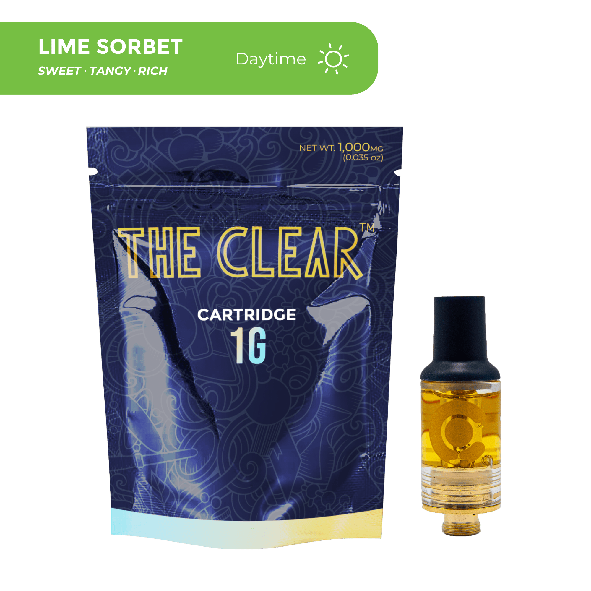 The Clear Lime Sorbet 510 Cartridge Distillate | REC | Native 