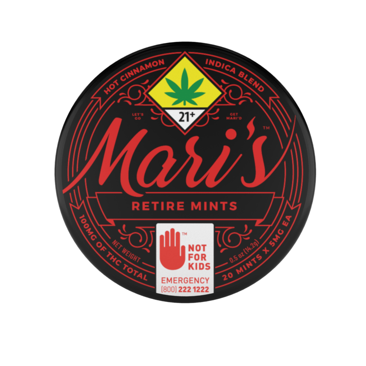 Mari's Mints: Retire Indica Hot Cinnamon - 20pk 100mg