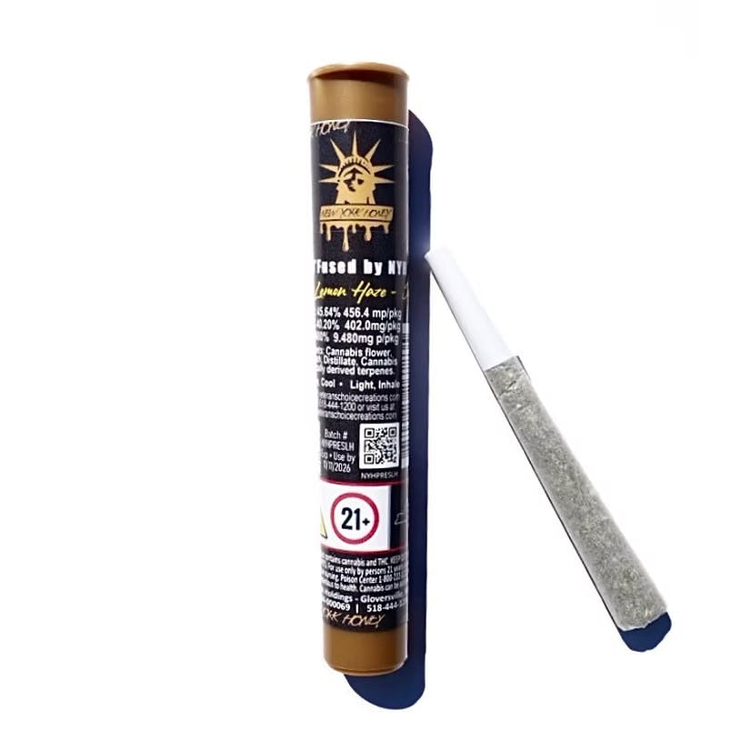 Product New York Honey N'Fused - Super Lemon Haze - 1g - Dual Infused Preroll