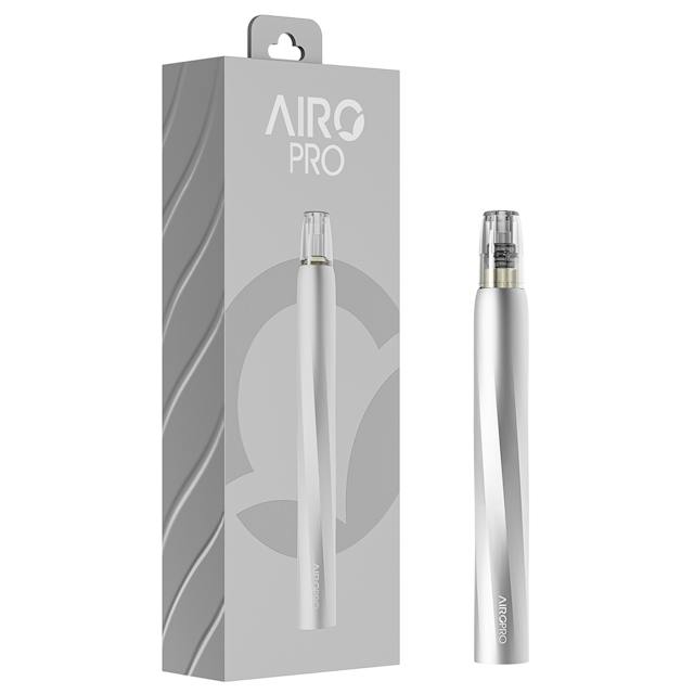 AiroPro is the gold standard for smoothness, consistency, and power. Its sculpted, virtually unbreakable unibody design delivers a balanced, durable experience, while signature haptic feedback helps reduce clogs without distracting lights or buttons. Engineered as a true closed-loop system, AiroPro hardware and oil work together seamlessly, with universal compatibility across every AiroPod, past and present. An intelligent airflow system delivers increased vapor, while USB-C charging offers added convenience. Available in five premium metallic finishes—Ice White, Satin Titanium, Forest Green, Deep Indigo, and Stealth Black - and backed by a 365-day warranty.