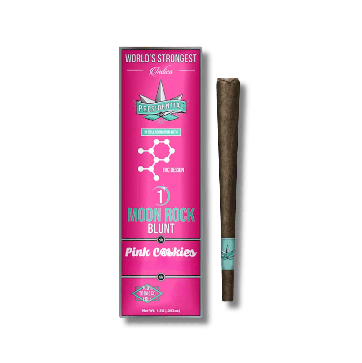 Presidential - Pink Cookies Moon Rock Infused Blunt - 1.5gPresidentialIndicaTHC: 35%TERPS: 0.33%4th of July Weekend! Spend $1000 Get $200 off+6