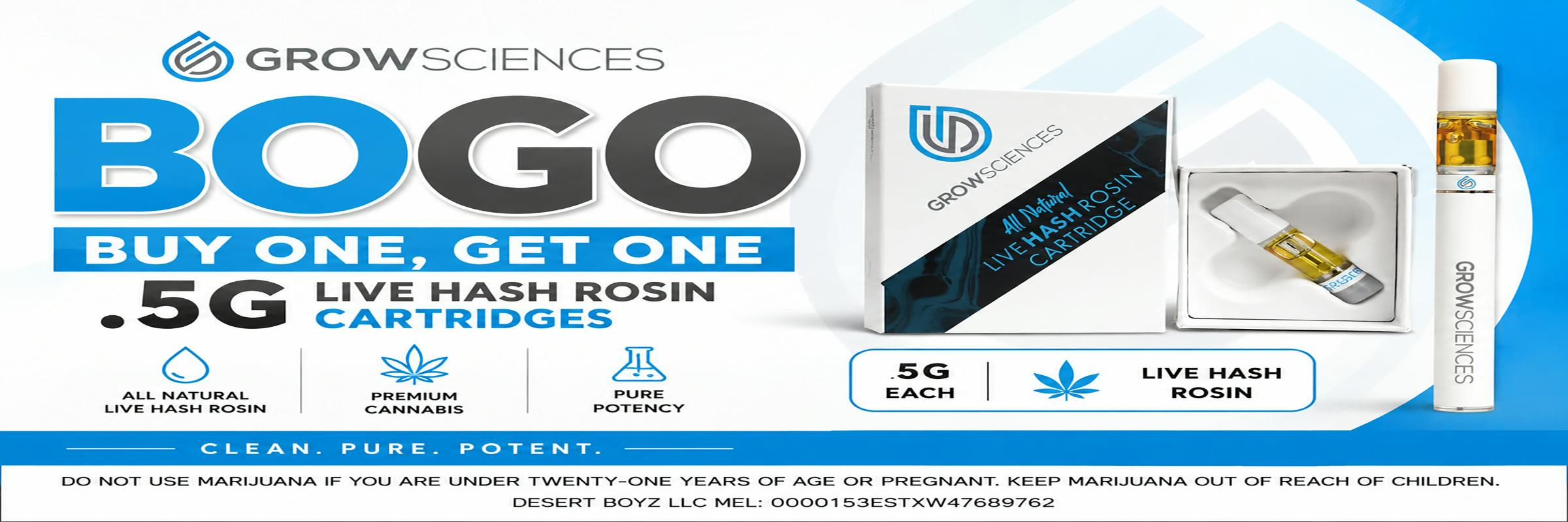 BOGO | .5g LHR Carts | Grow Sciences