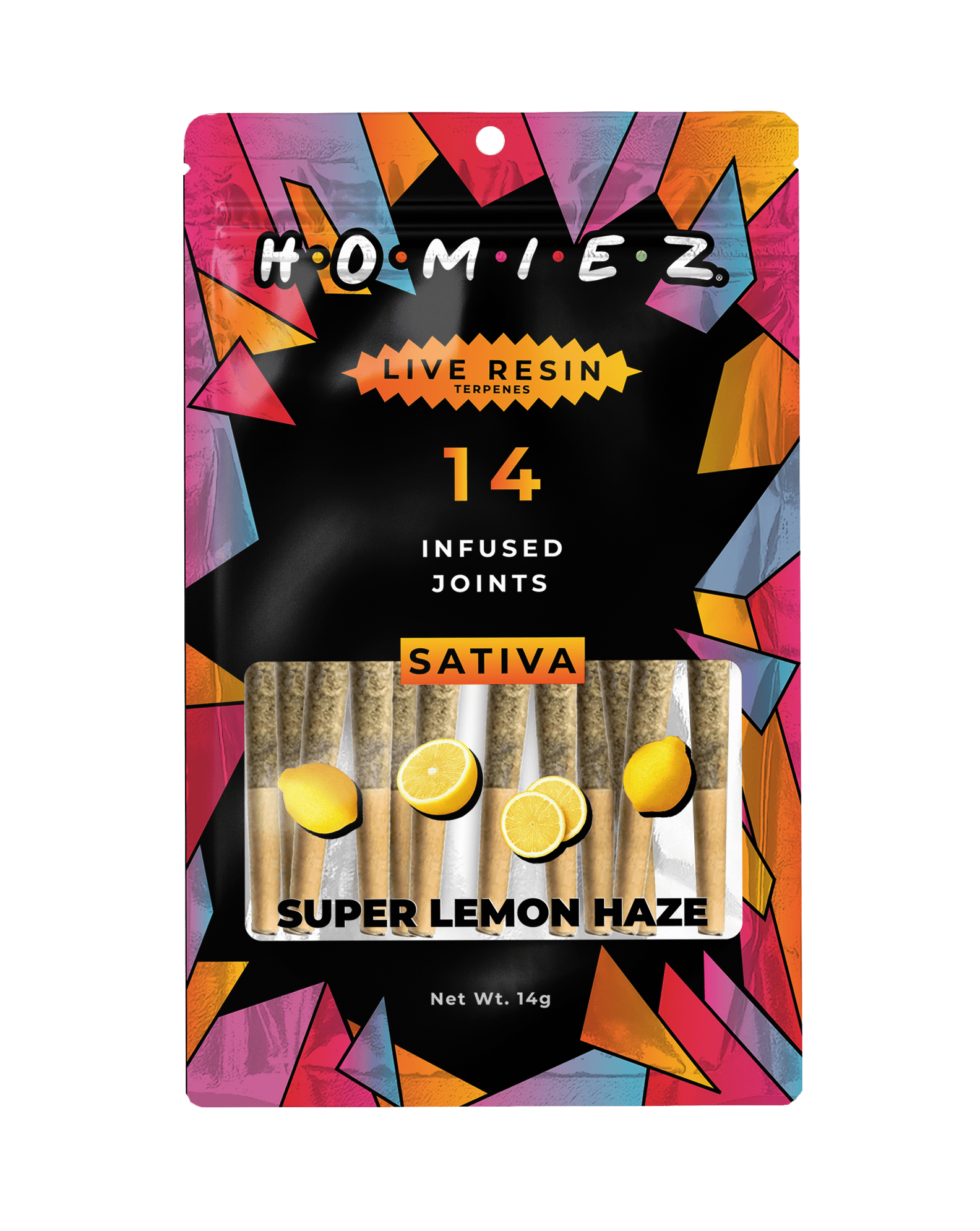 Homiez - 14pk 1g Infused Prerolls - - Sativa - **SUPER LEMON HAZE**