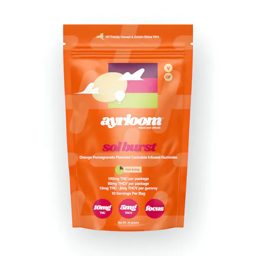 Ayrloom | Orange Pomegranate Sol Burst | 2:1 10MG THC : 5MG THCV-1