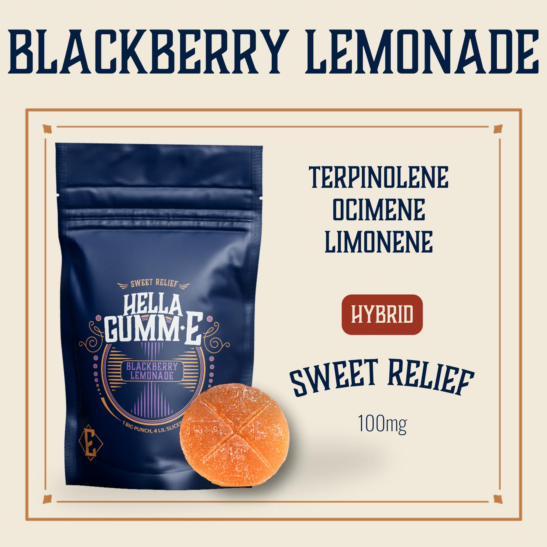 Blackberry Lemonade Hybrid Hella Gumm-E | 100mg 1-pack | Key