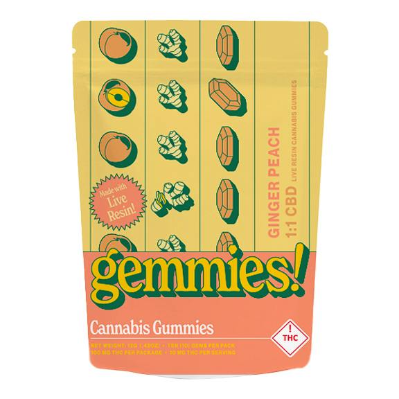 Gemmies | 100mg Gummies l Ginger Peach (Hybrid)
