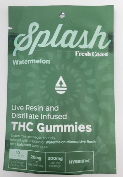 Product: Splash | Watermelon Live Resin Distillate Gummies | 200mg