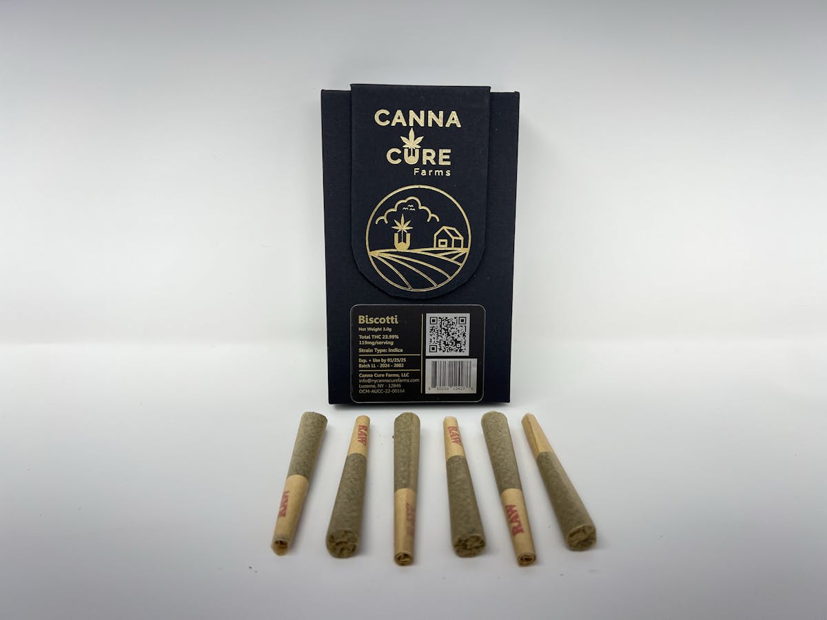 Photo of Canna Cure | Pre-Roll | Biscotti | 3g 6pk