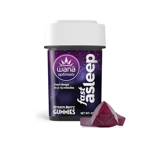 Dream Berry Fast Asleep Gummies – 1:1:1:5 THC:CBN:CBG:CBD – 100mg 20pk-active