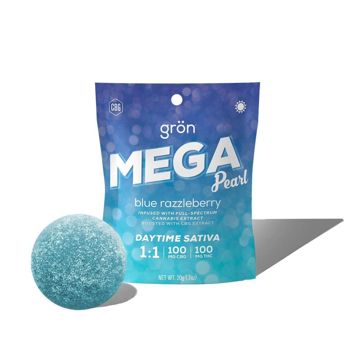 1:1 Blue Razzleberry Mega Pearl - CBG/THC-1