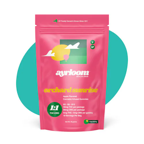 Ayrloom Cranberry Apple ‘Orchard Sunrise’ | 1:1 | 5MG THC : 5MG CBG 10 Pack-1