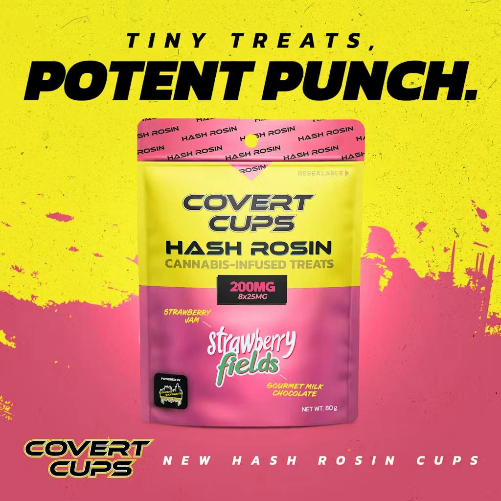 Covert Cups - 200mg Hash Rosin Cups - Strawberry Fields