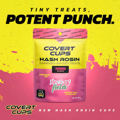 Covert Cups - 200mg Hash Rosin Cups - Strawberry Fields