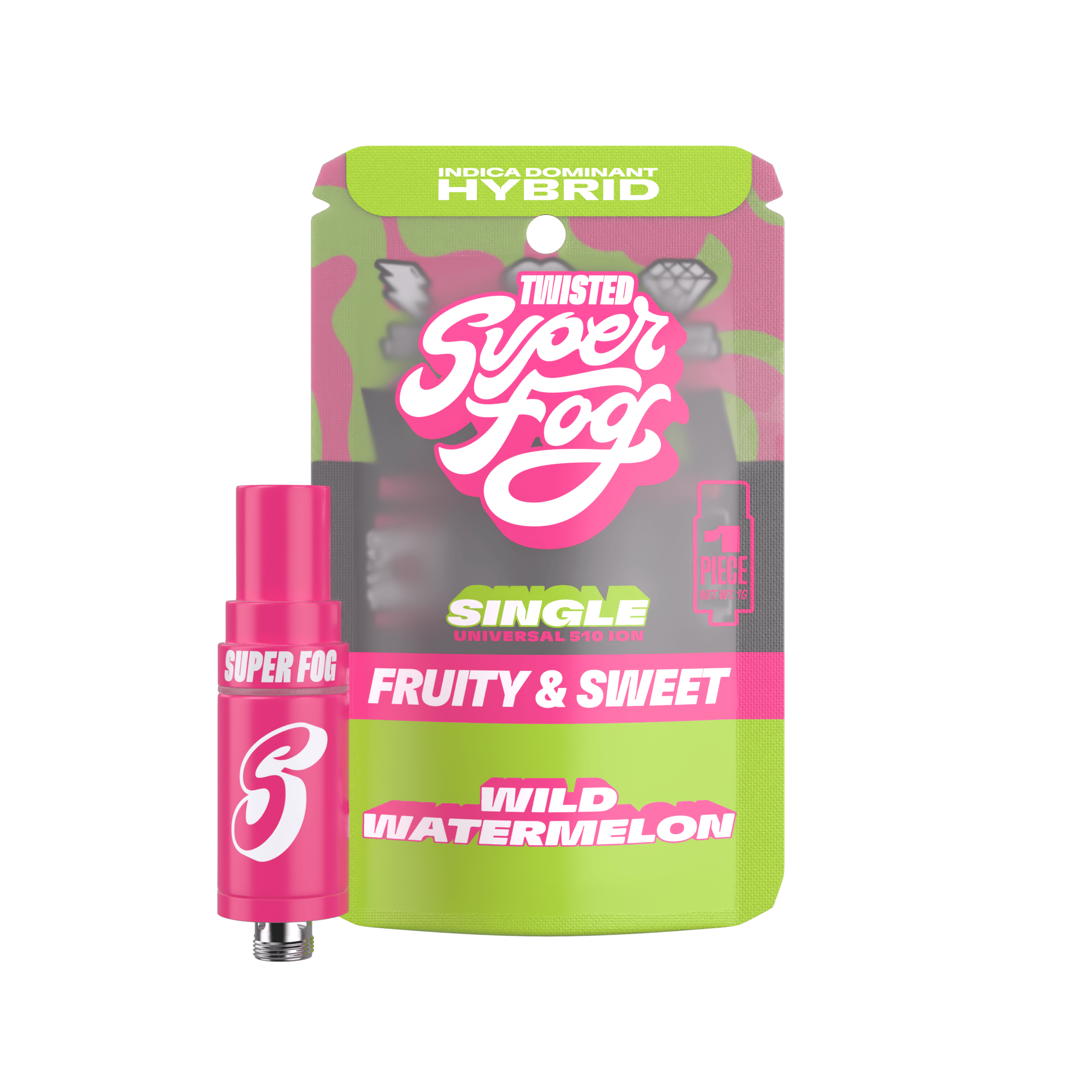 Mfused SuperFog Twisted 1g Cartridge - Wild Watermelon