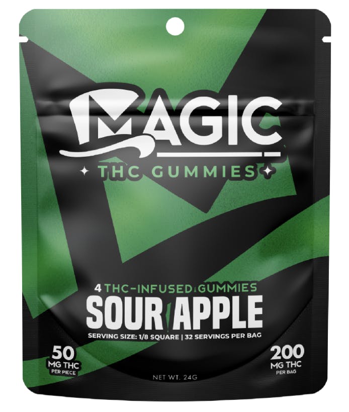Product: Magic Edibles | Gummies - Green Apple (Sativa) - 200mg