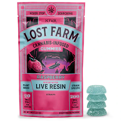 Lost Farms - 200mg Live Resin Gummies - Raspberry