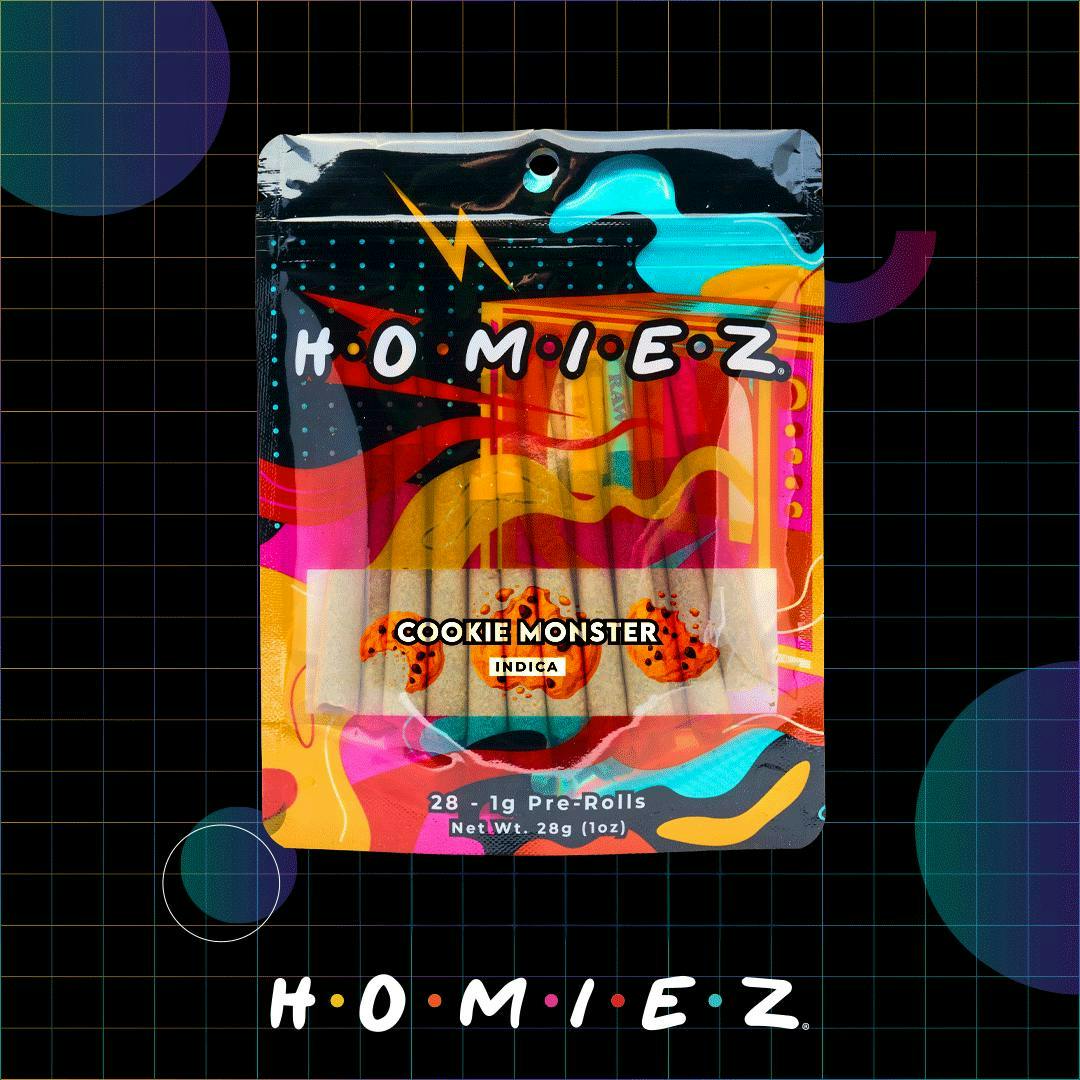 HOMIEZ HOMIEZ | COOKIE MONSTER - PRE ROLL PACK | INDICA — PRE_ROLLS