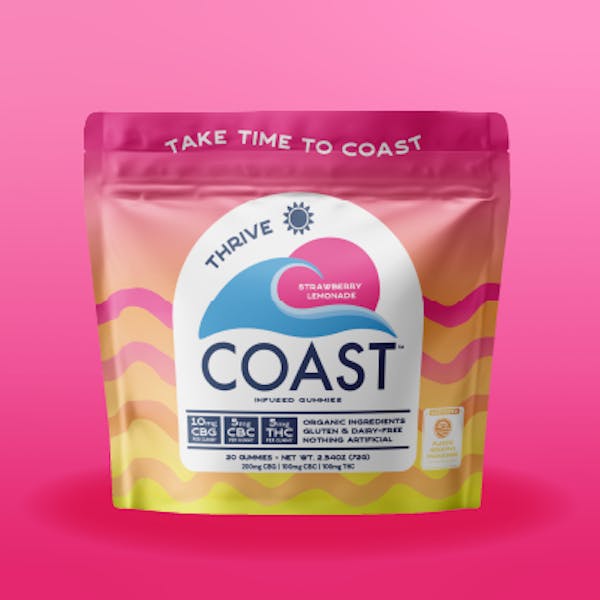 Strawberry Lemonade 2:1:1 (CBG:CBC:THC) - 100mg Gummies - Coast Cannabis