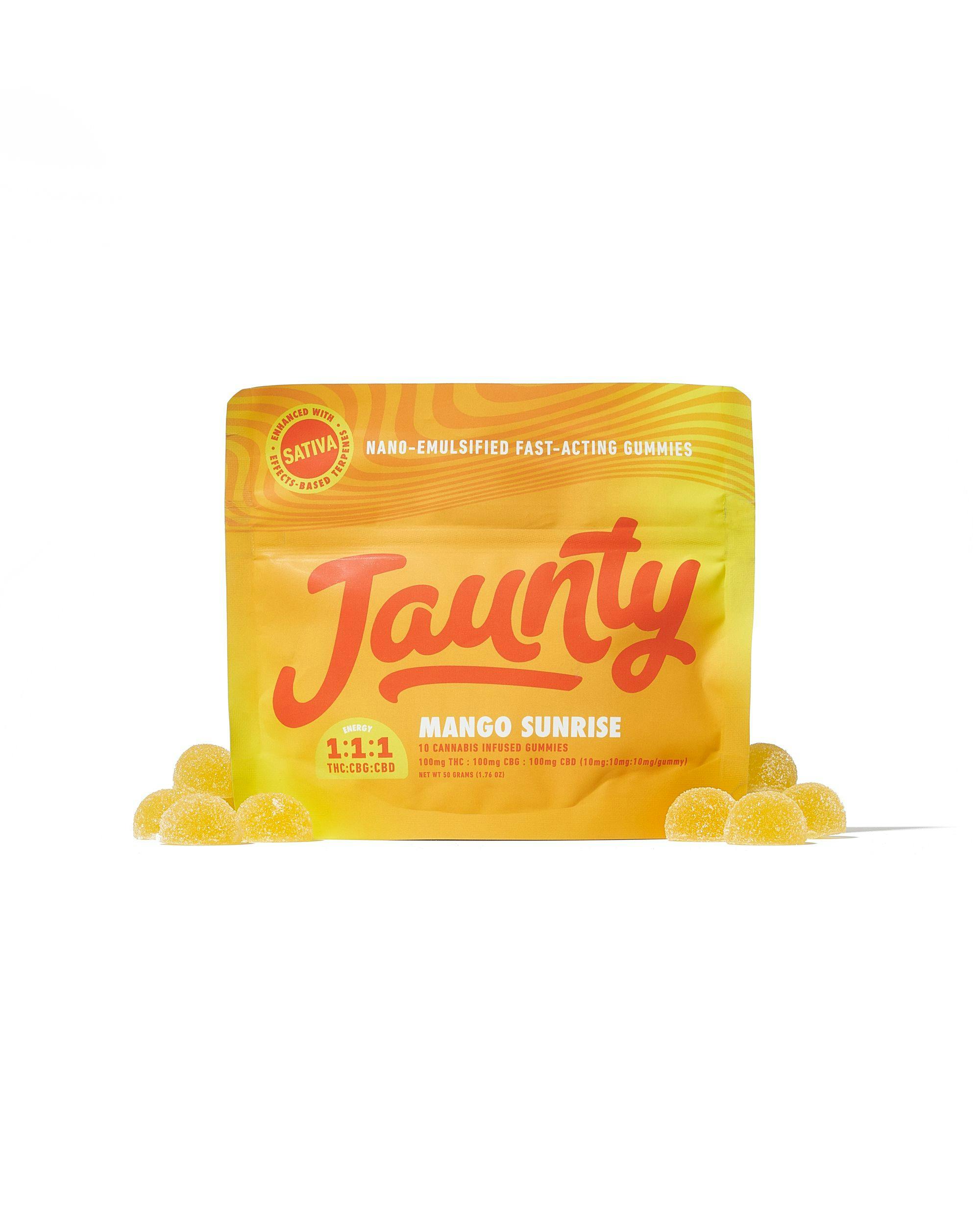 Photo of Jaunty | Mango Sunrise | 1:1:1 | THC:CBG:CBD |100mg | 10pk