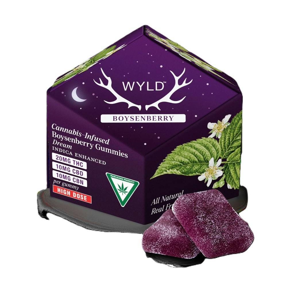 Wyld 200mg 2:1:1 THC:CBD:CBN Gummies Boysenberry