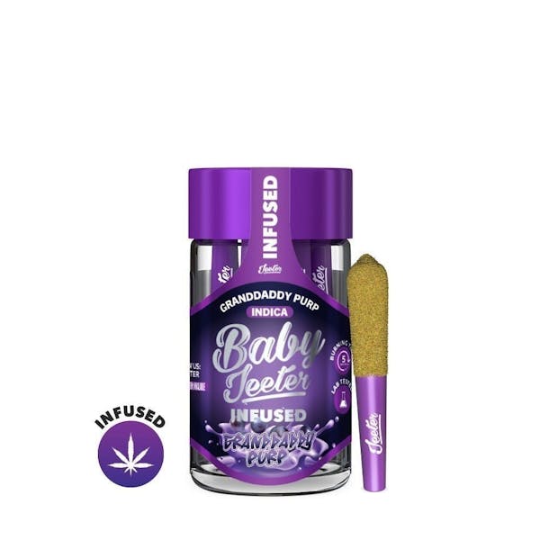 Granddaddy Purp (I) - 2.5g | 5pk Infused Pre-Rolls - Baby Jeeter