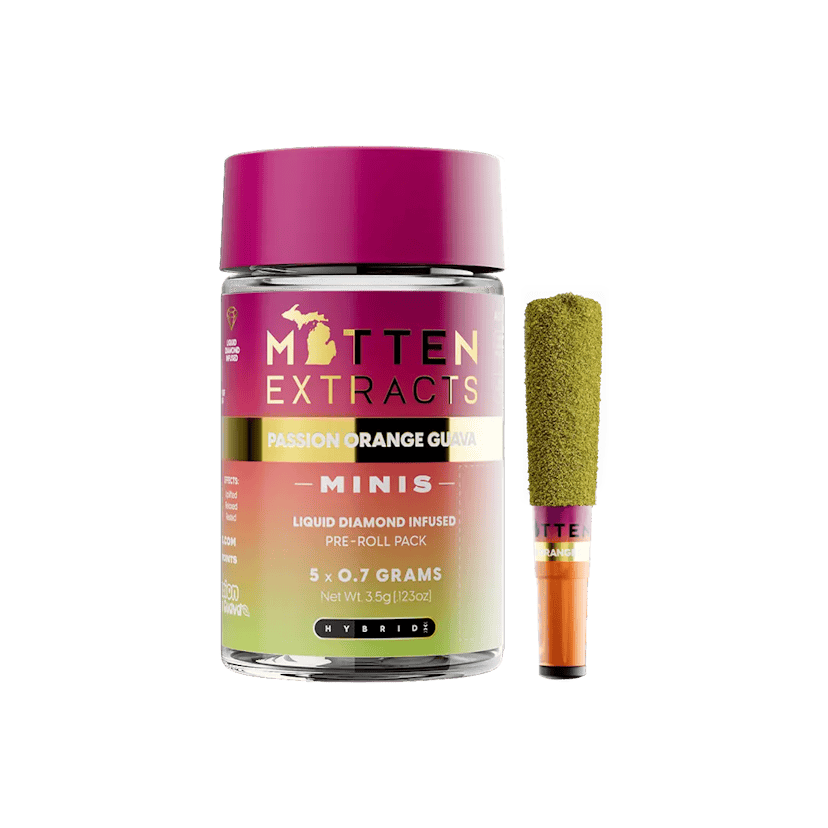 Mitten Extracts x 5 Infused Prerolls | Passion Orange Guava