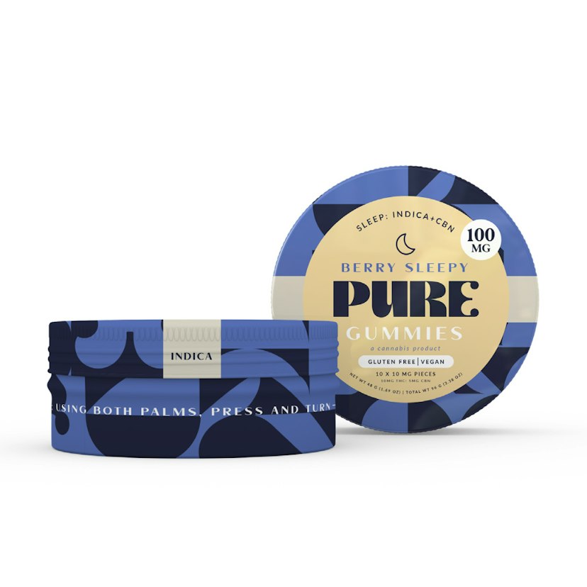 Pure Gummies Berry Sleepy 2:1 THC/CBN 100mg