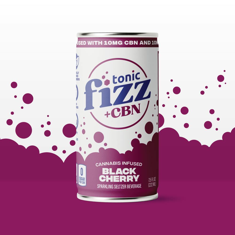 Black Cherry | 10mg THC: 10mg CBN | 7.5oz Beverage | Tonic Fizz