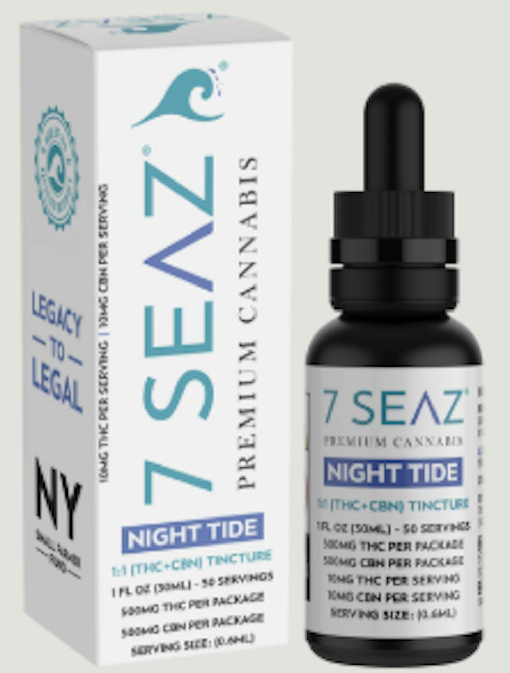 Product Tincture | Night Tide Tincture 30mL | 1:1 THC:CBN | 7 Seaz