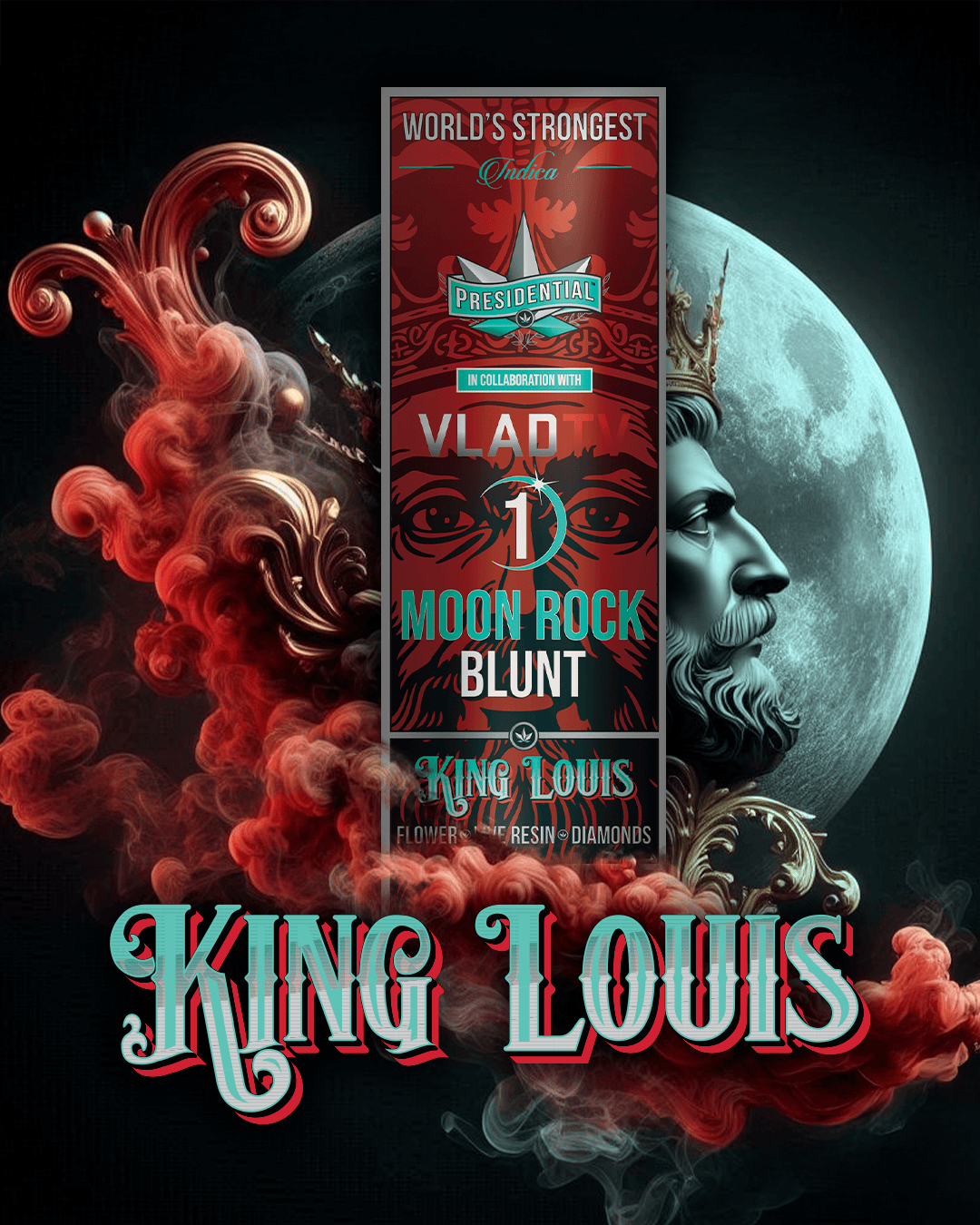 Presidential King Louis 1.5g Moonrock Infused Blunt