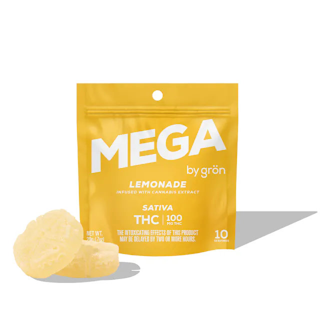 Grön Mega Pearl Lemonade 100mg (sativa, gummies, 2.8g)