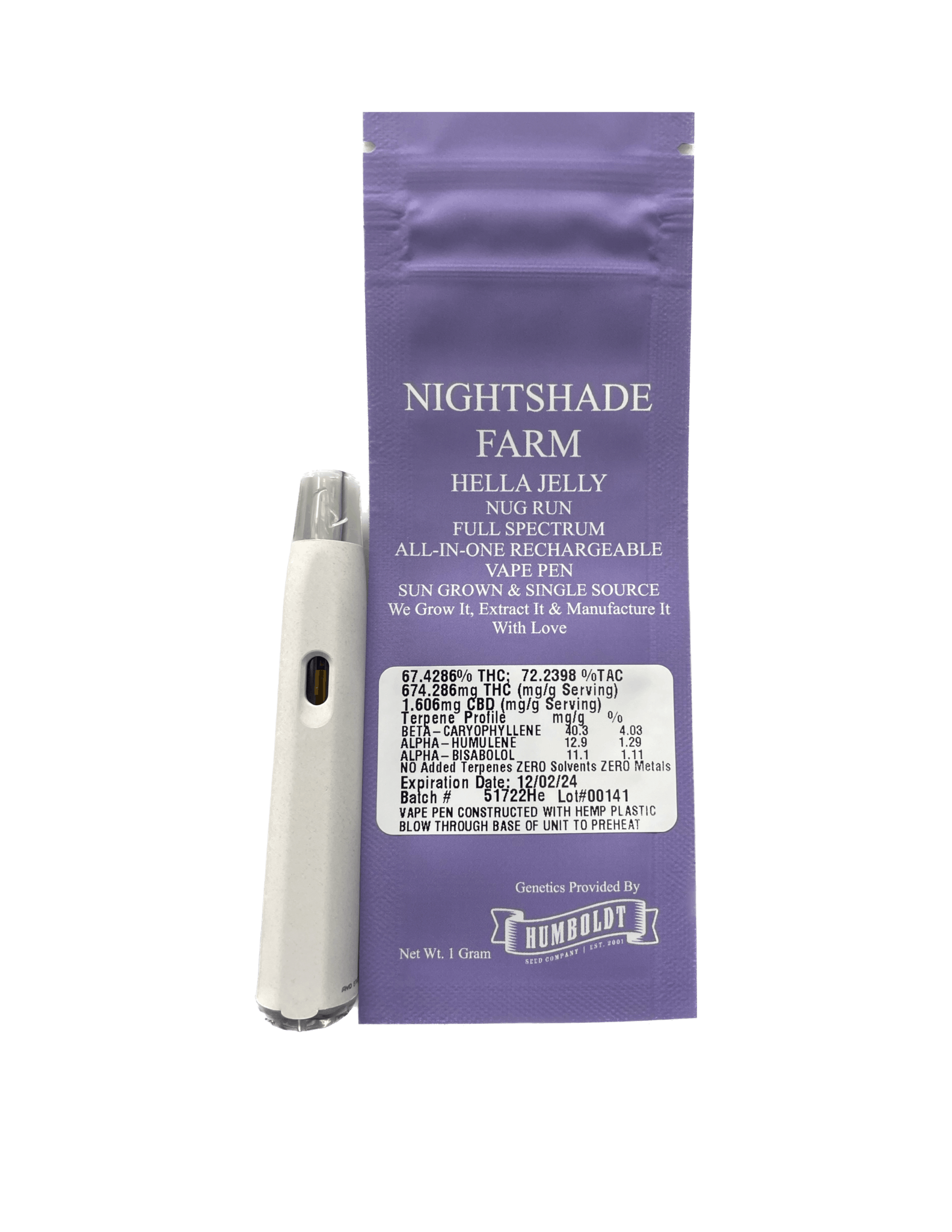 1/7 juanjuan 電子エンジェル Hella Jelly • Disposable • 1g by Nightshade Farms | Buy Online