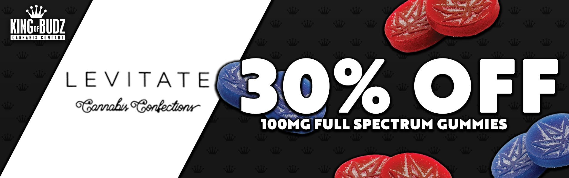 Levitate - 100mg Full Spectrum Gummies - 30 Percent OFF