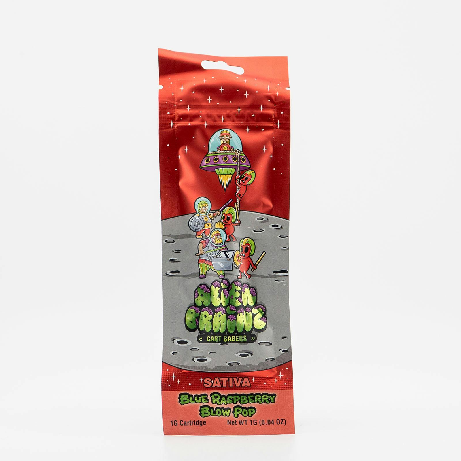 Alien Brainz - 1g Cart - Blue Raspberry Blow Pop