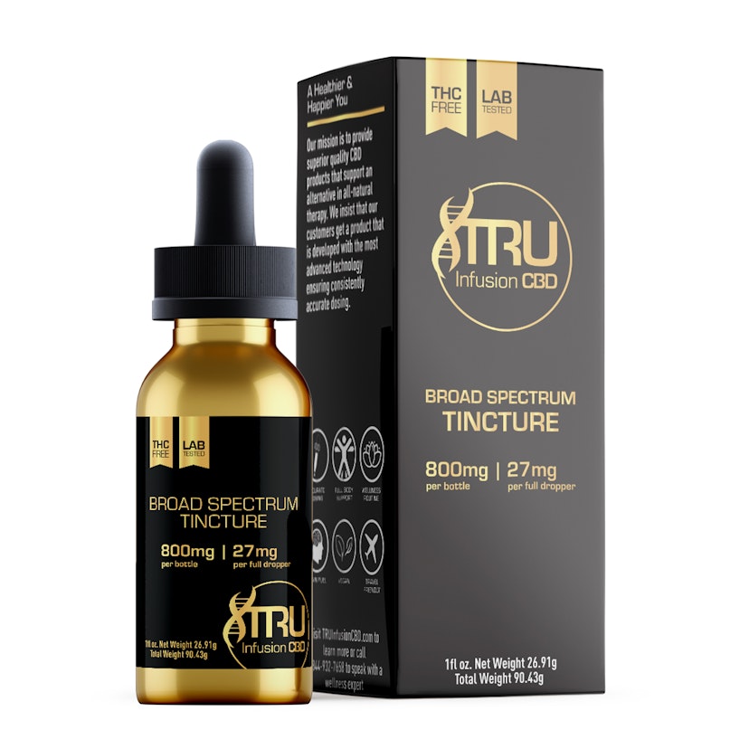 Tru Infusion CBD Tincture Broad Spec: 800mg