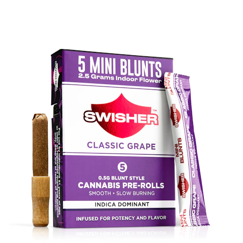 Swisher x 5-Pack .5g Infused Blunts | Classic Grape