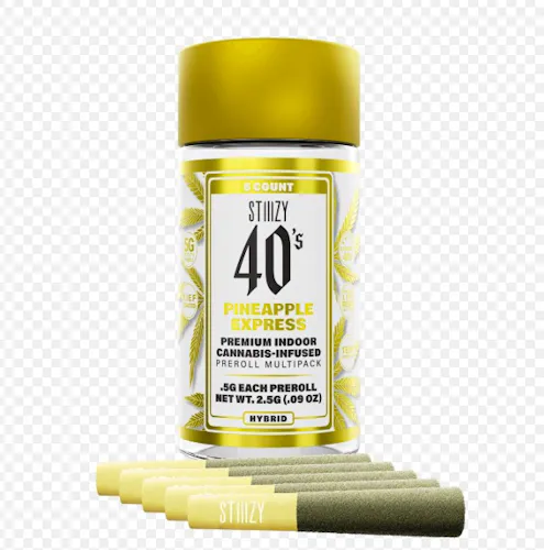 Stiiizy – 40s Infused Prerolls – Pineapple Express – Pack 5 x .5g-active