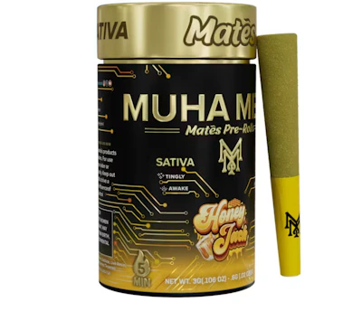 Muha Mates - 5-Pack .6g Infused Prerolls - Honey Jack - PRE_ROLLS by Muha Meds at King of Budz
