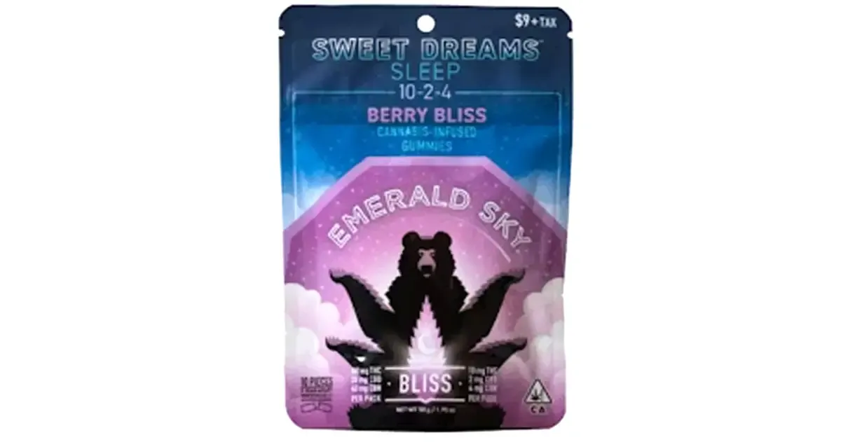 Emerald Sky Sweet Dreams Gummies 10pk - Berry Bliss Indica THC/CBD