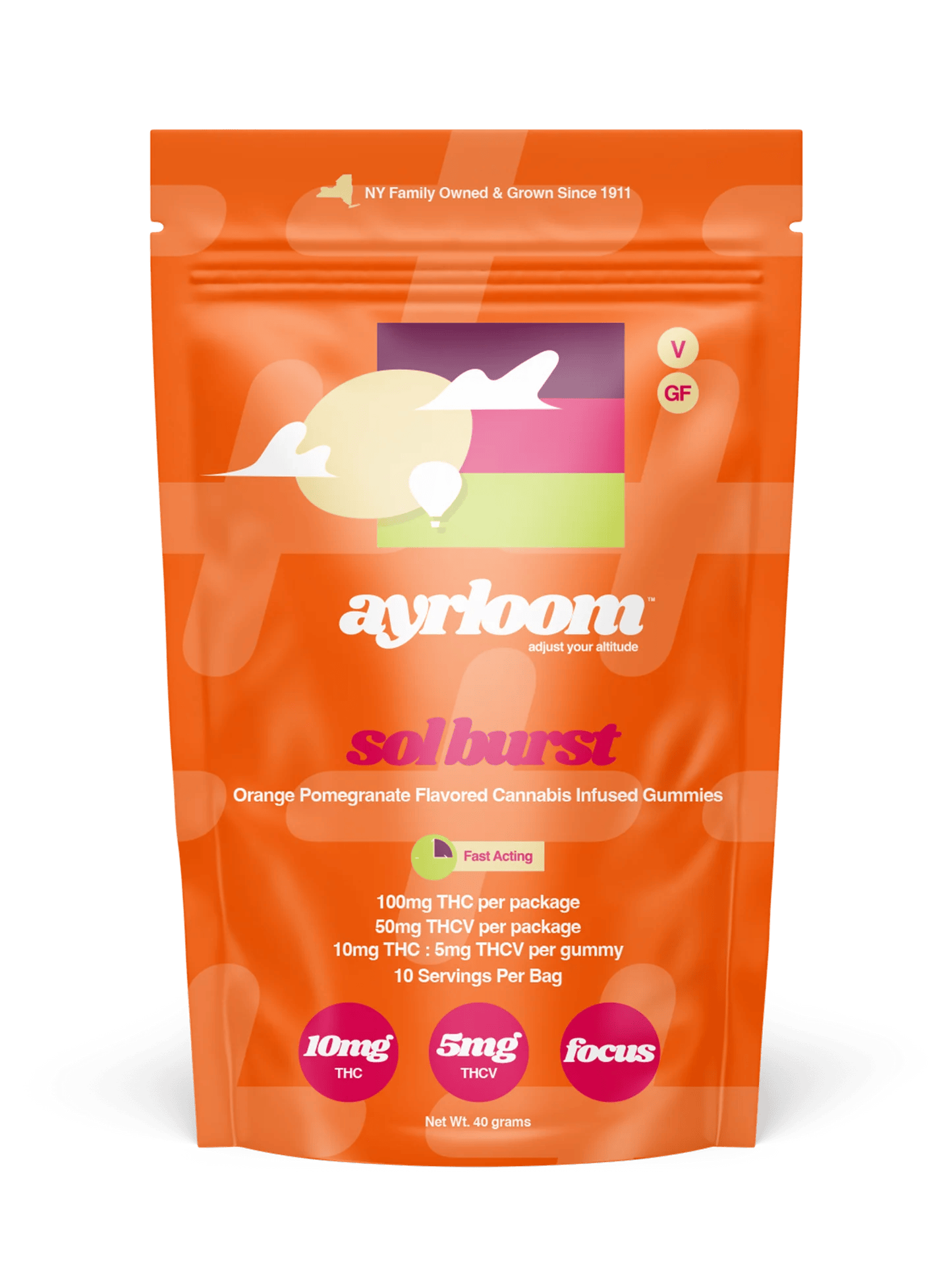 Ayrloom - 100mg Gummies 2:1 THC/THCV - Sol Burst
