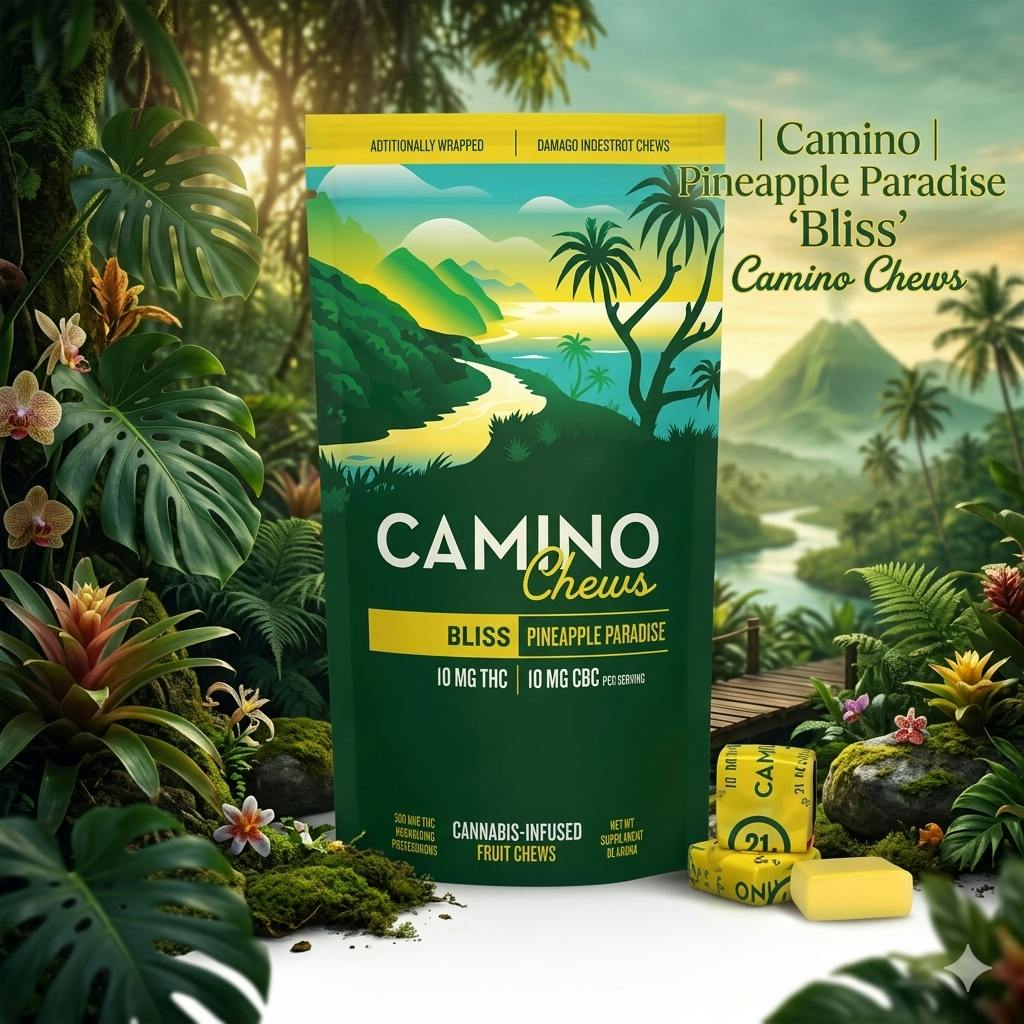 Product Camino | Pineapple Paradise Chews | Gummies 10ct | 100mg