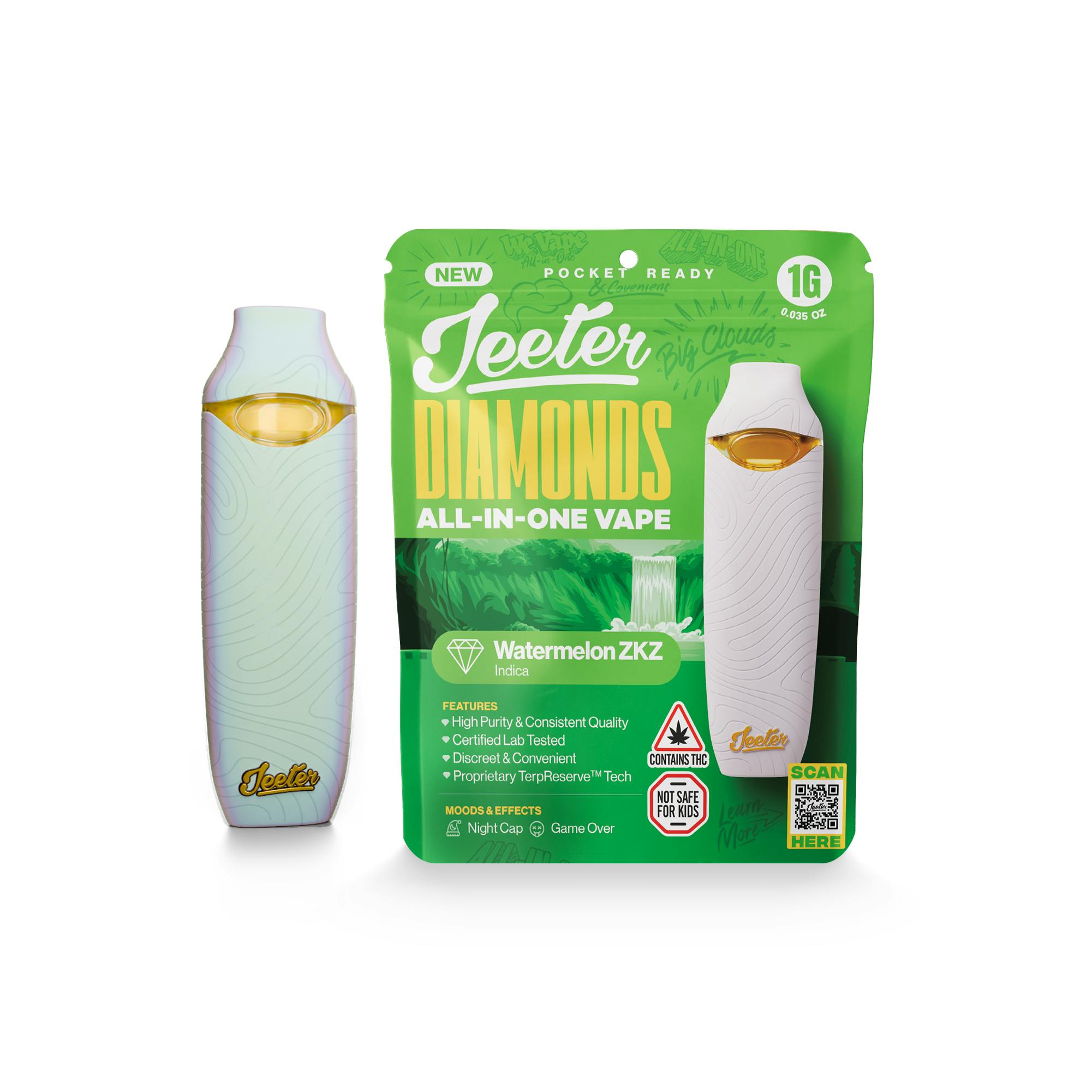 Jeeter Watermelon ZKZ | 1g | Diamonds Disposable Vape - Native Sun Cannabis  Cannabis Dispensary in MA